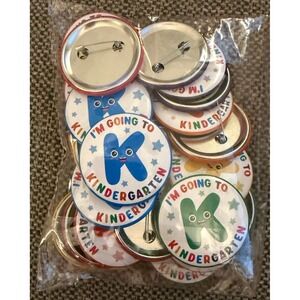 Preschool Graduation Button Pins - 28Pcs I'm Going to Kindergarten Badges NEW!